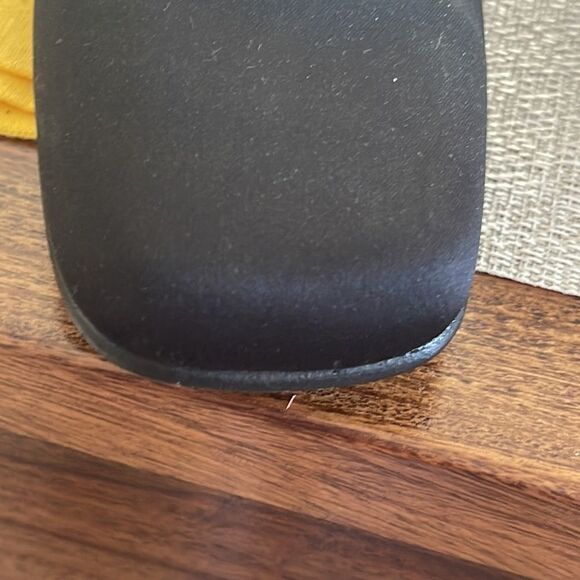 Black Satin square toe Kenneth Cole heels - Picture 5 of 9